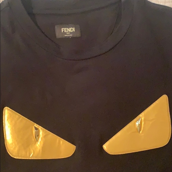 Men’s Fendi Tee W/ Gold Fendi Eyes - Picture 2 of 4